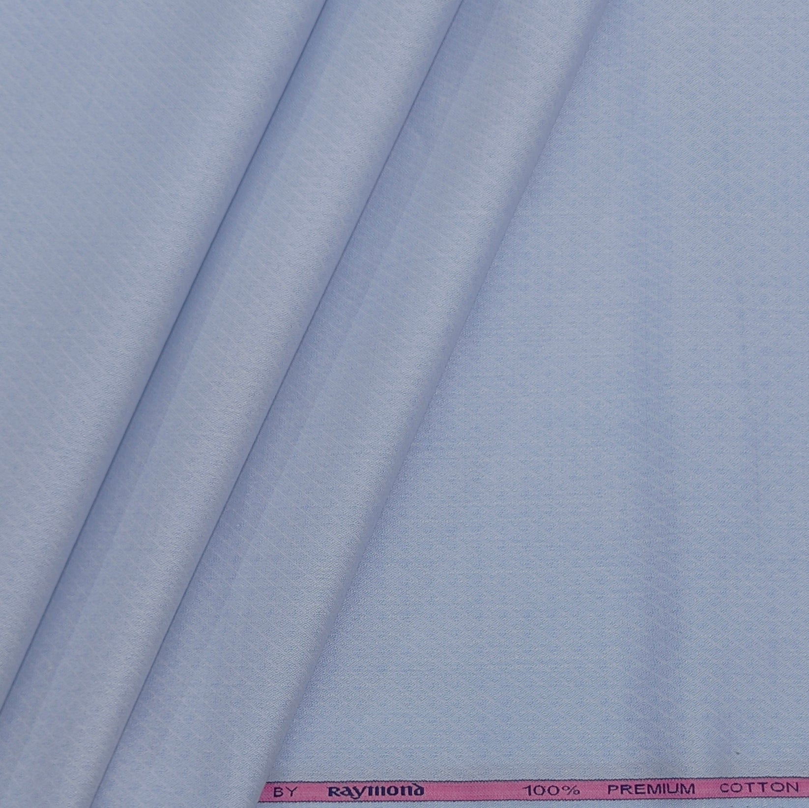 Shirt Fabric Raymond 100% Giza Cotton Jacquard Colour Light Blue